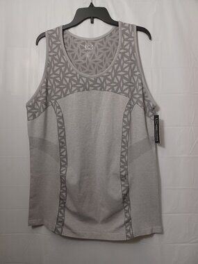 UNDER CONTROL RACERBACK ACTIVEWEAR TANK TOP GRAY PLUS SIZE 3X